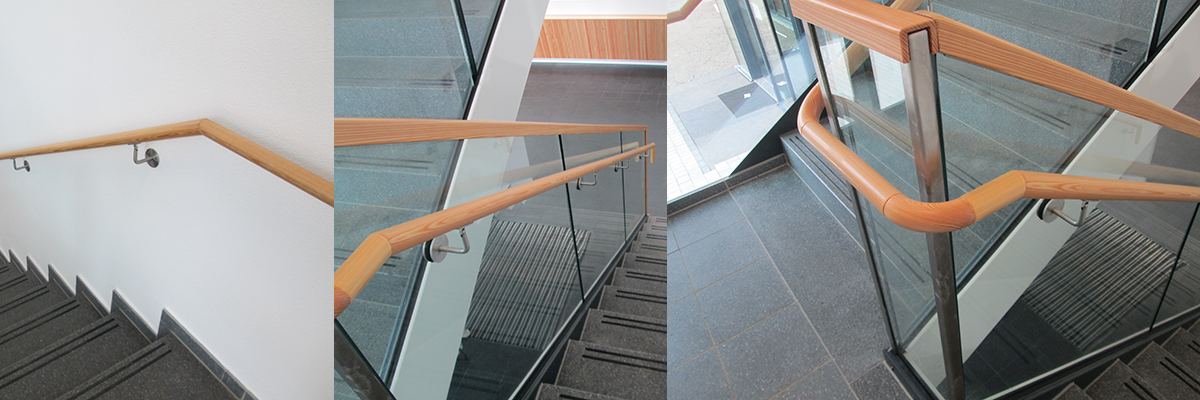 Detailaufnahme Glasgeländer Wendt Mannheim